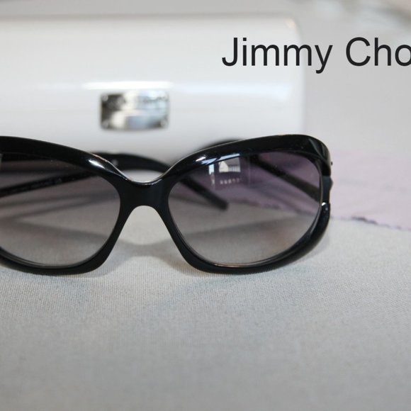 Jimmy Choo black sunglasses Angie's case and cloth - Picture 4 of 6